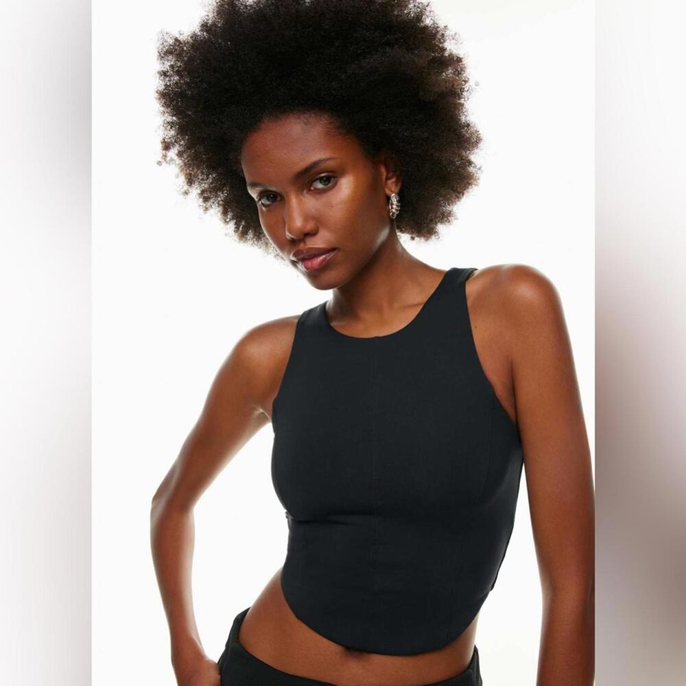 Aritzia Babaton Contour Vice Cropped scoopneck bustier tank
